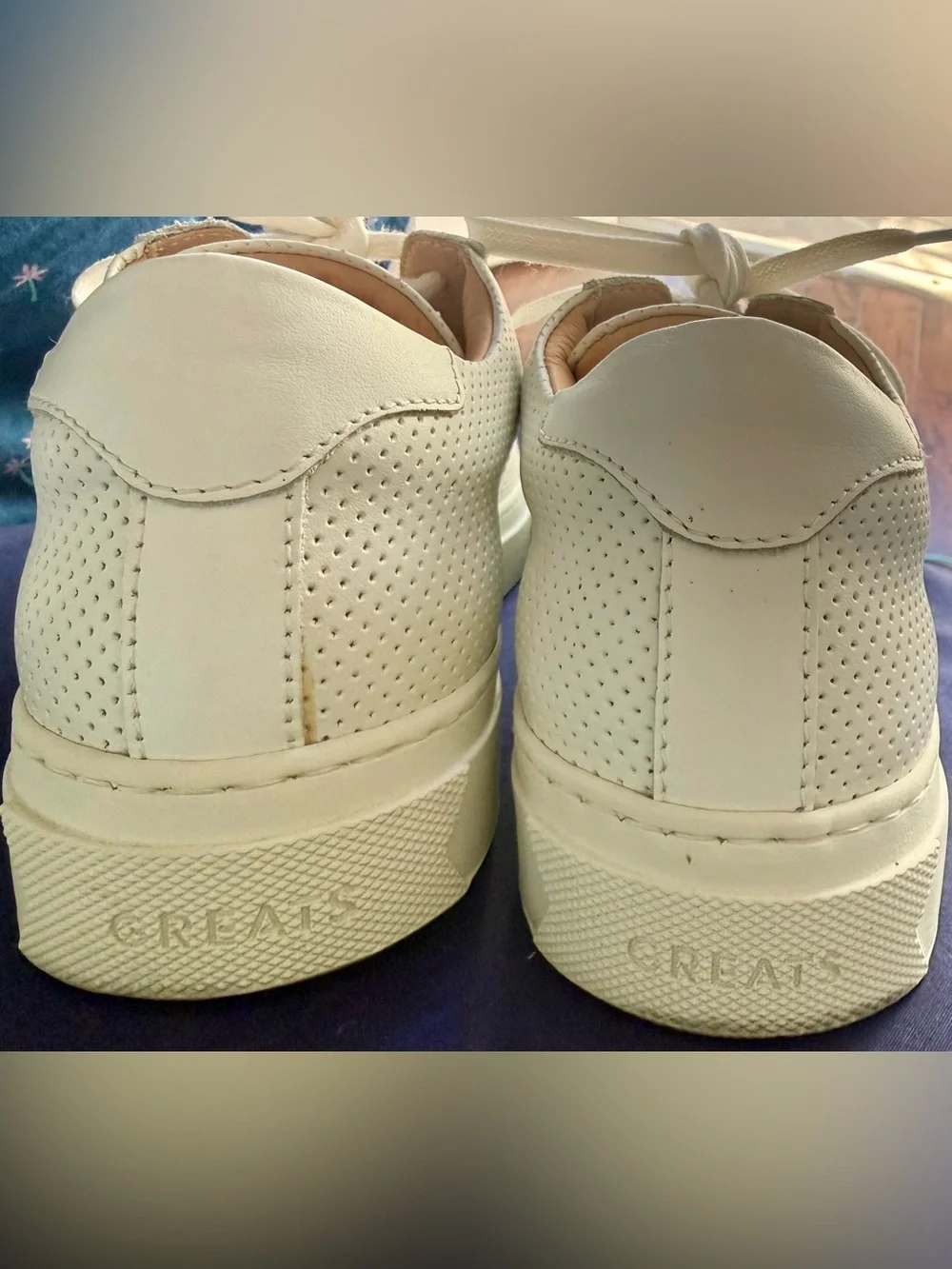 GREATS Royale Perforated White Leather Sneakers Made in Italy Men’s US 8.5 $185